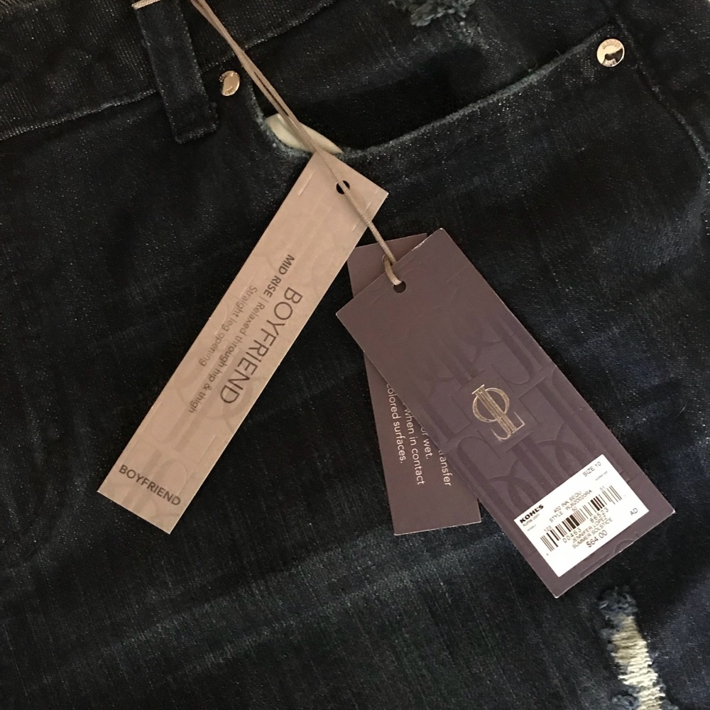 Jennifer Lopez Boyfriend Cropped Jeans size 10